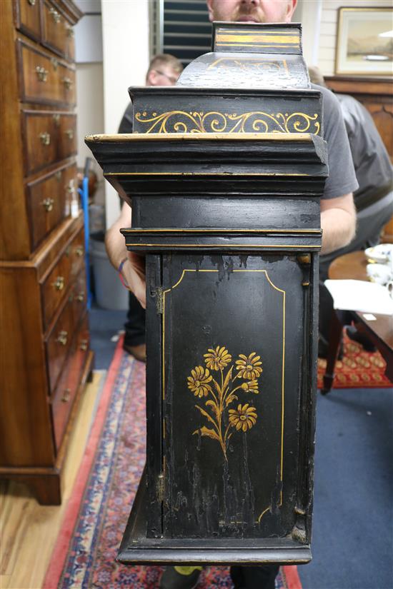 A Chinoiserie longcase clock W.46cm